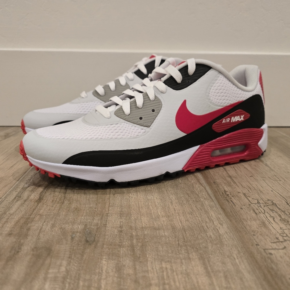 NIKE AIR MAX 90 UNIVERSITY RED GOLF SHOES MENS